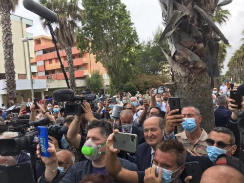 SIMPATIZZANTI LEGA  A LIDO TRE ARCHI PER SALVINI